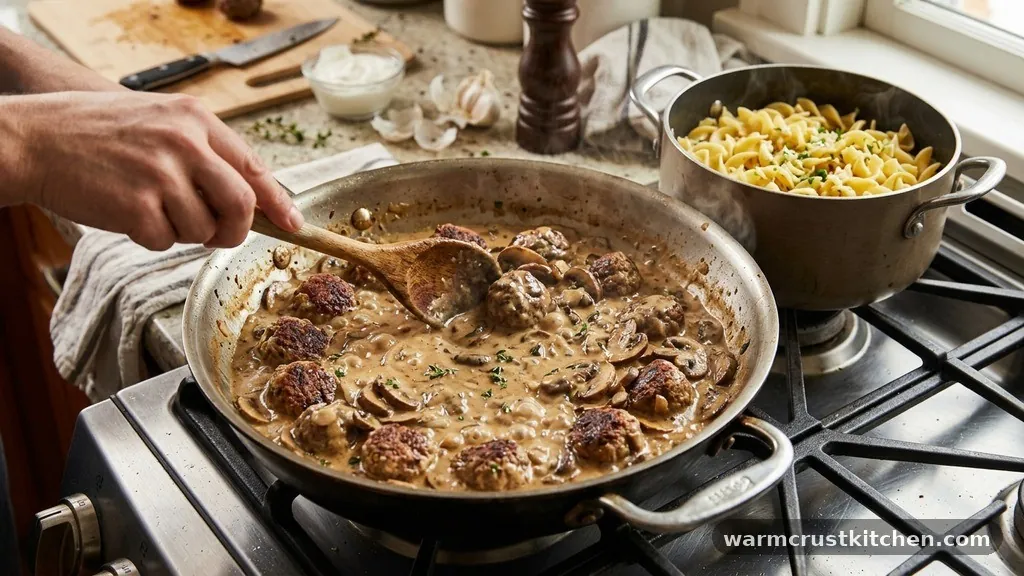 Selecting the Right Meatballs - Easy Meatball Stroganoff with Buttered Garlic Noodles